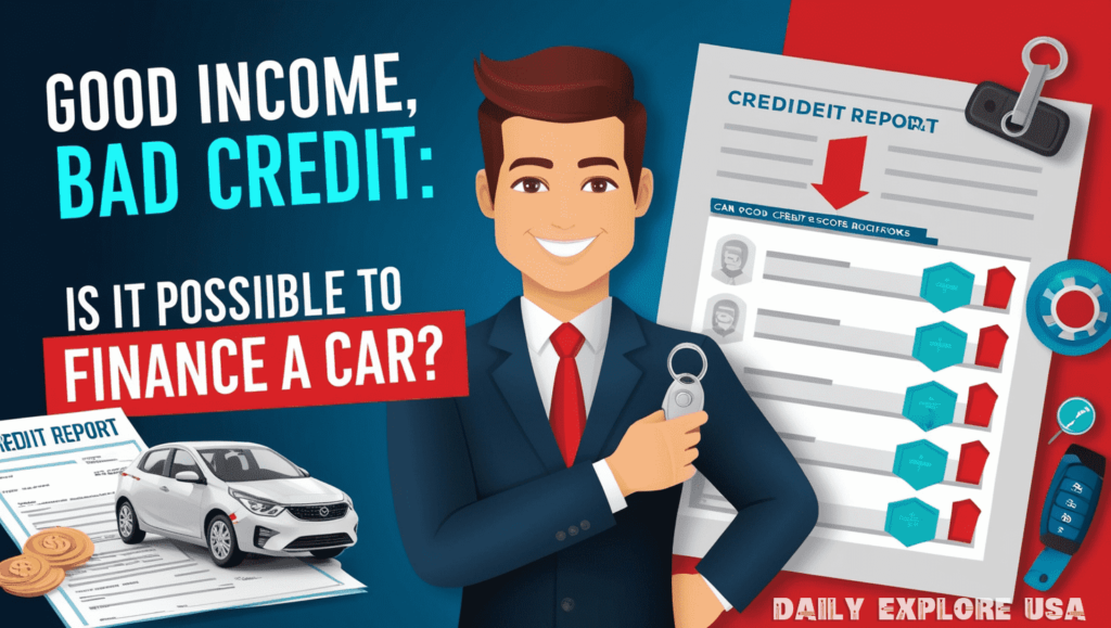 Good income, bad credit. Is it possible to finance a car