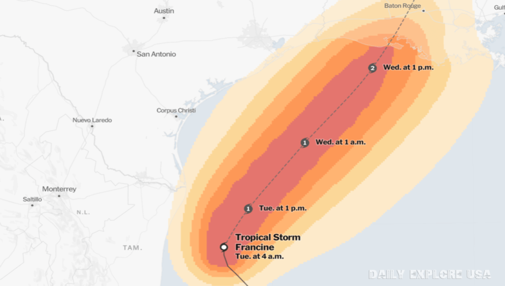 Tracking Tropical Storm Francine