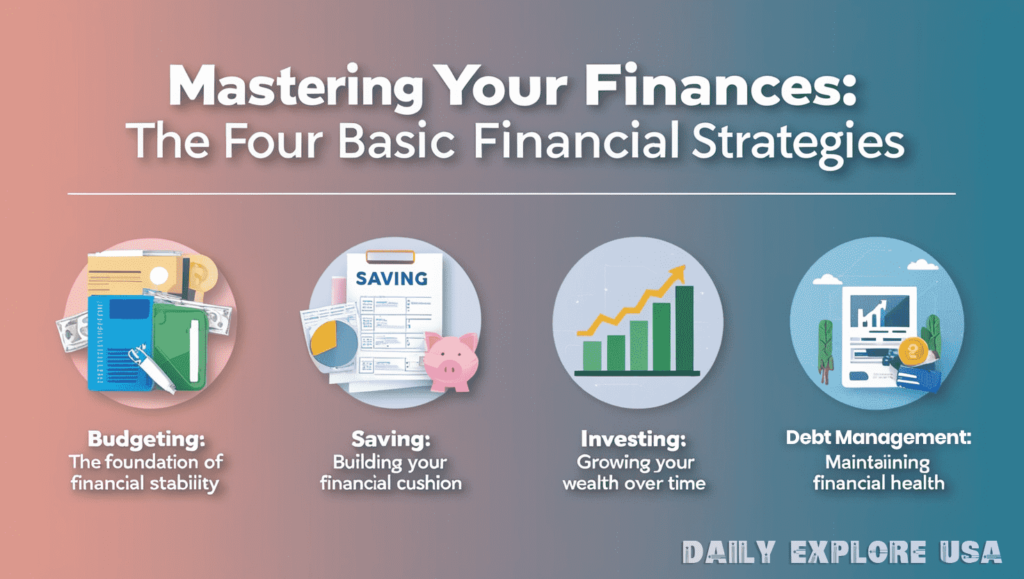 What are the four basic financial strategies